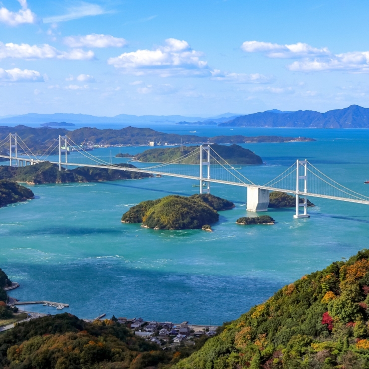 Setouchi Shimanami Kaido and islands in the Seto Inland Sea.