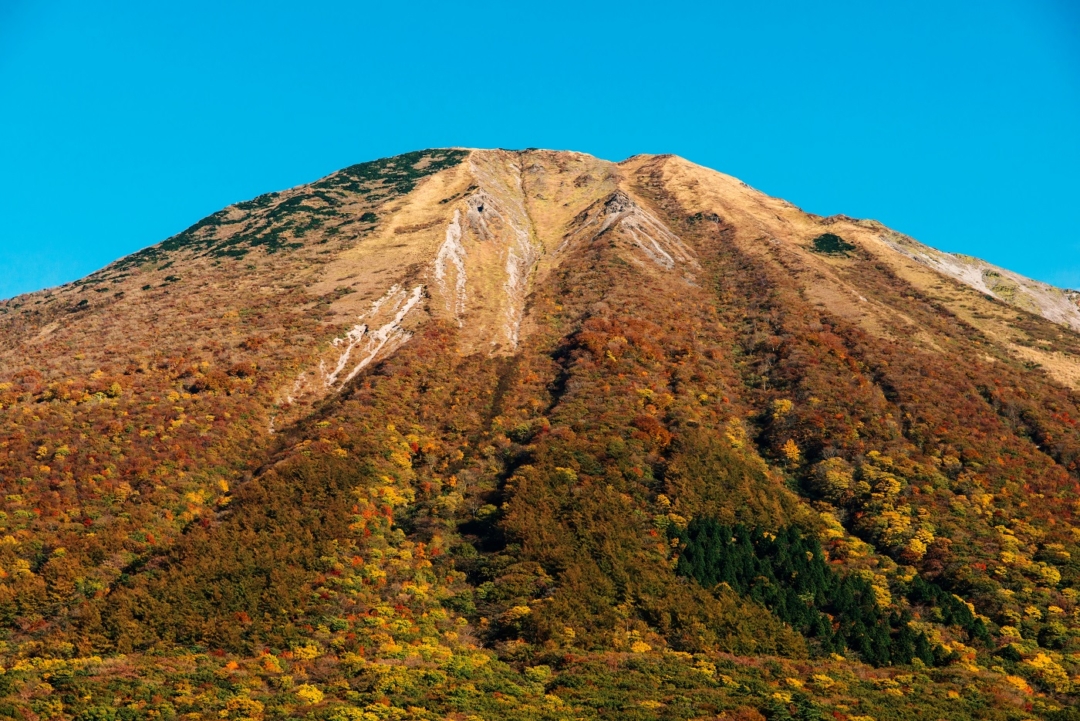 Mt. Daisen during the Autumn Foliage Season.