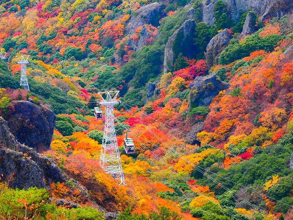 Ropeway of Kankakei Gorge.