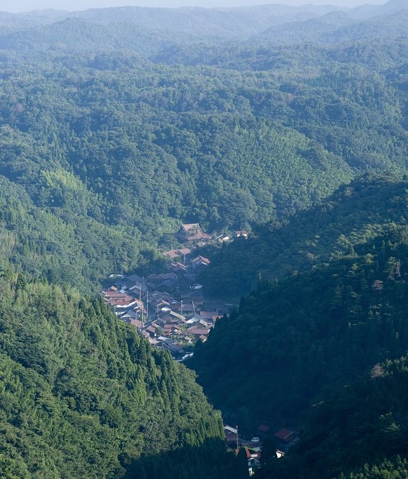 Distant view of Iwami Ginzan